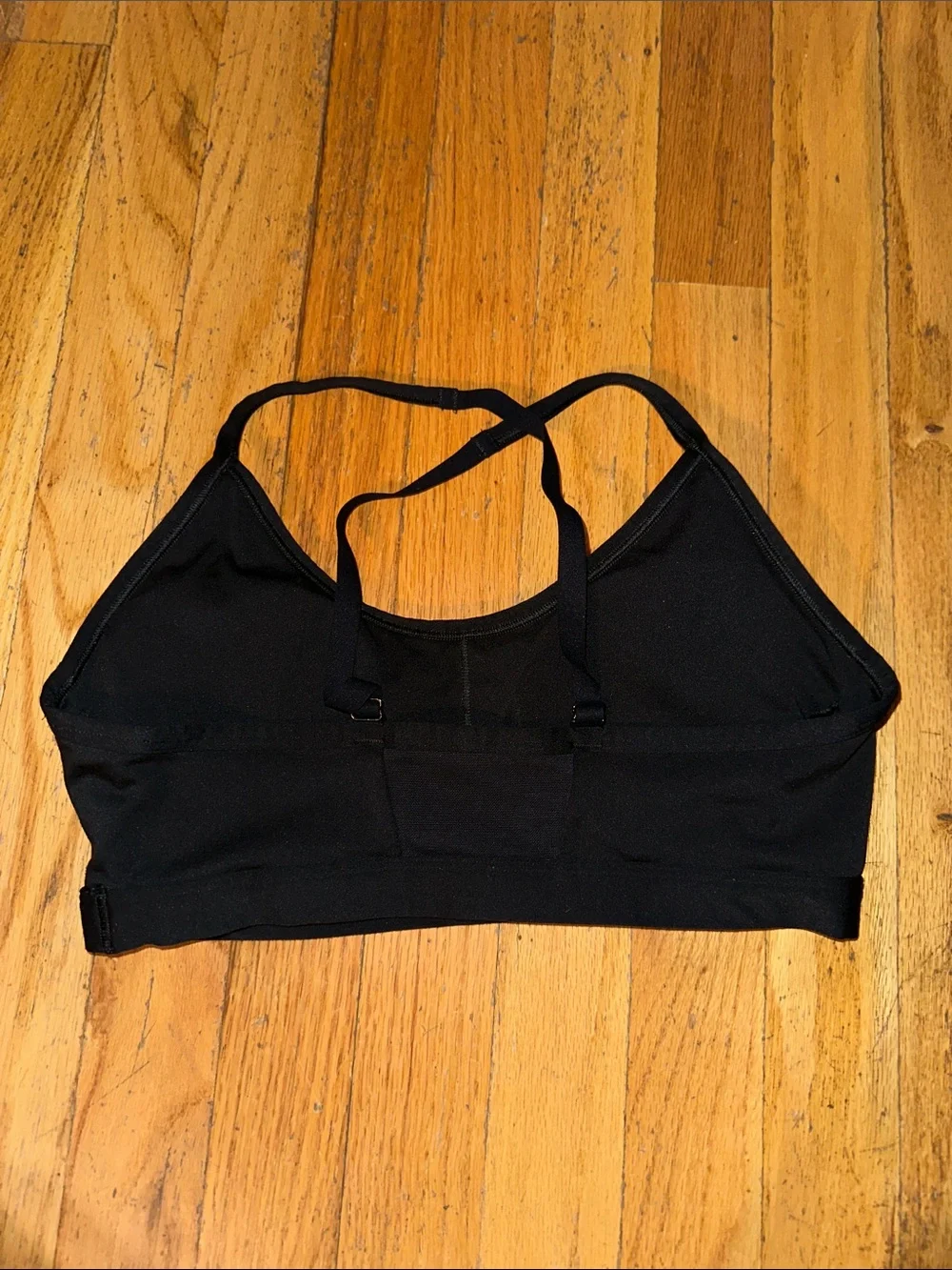 Gymshark Black Racerback Ruched Sports Bra - Picture 3 of 3